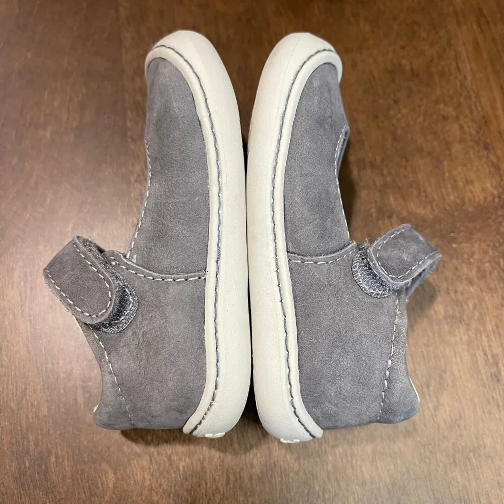 Footmates Stacy Leather Mary Jane Shoes Baby‎ Size 3 Gray Formal Casual Walker